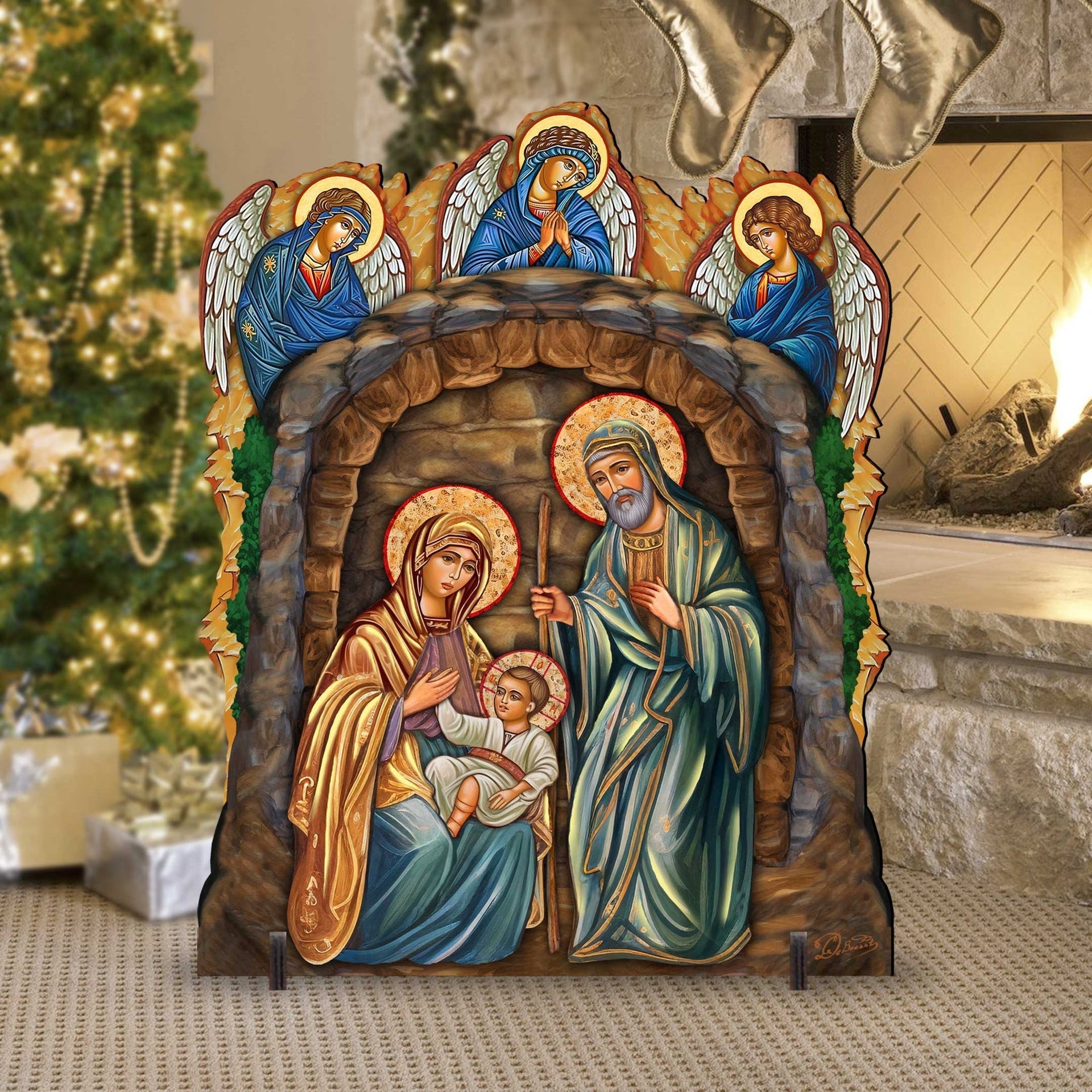 Handcrafted Orthodox Christmas nativity decor and ornaments by G.DeBrekht Artistic Studio