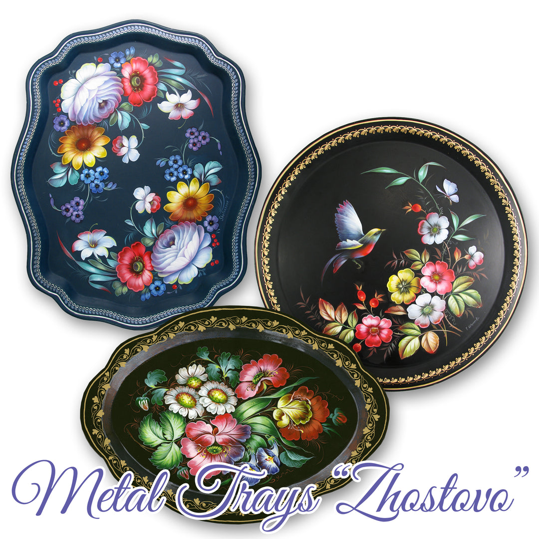 Shop Zhostovo Metal Trays - Artistic Treasure at G.DeBrekht