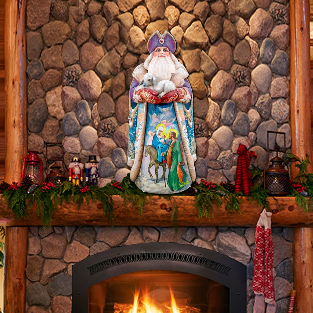 Santa And the Guardian Angels Door Decor by G. DeBrekht - Christmas Decor - 811832H