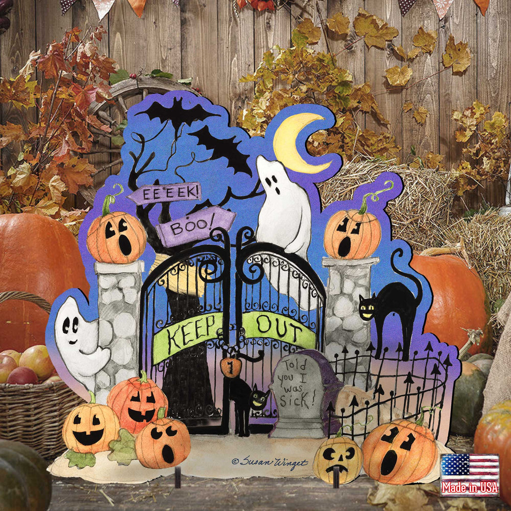 Halloween Scene Outdoor Decor by Susan Winget - Designocracy - 8471205F-SW