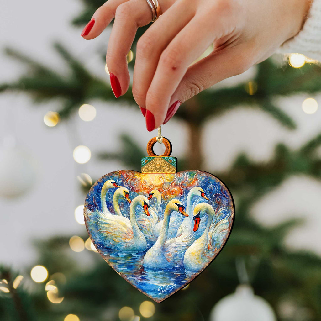 Twelve Days of Christmas Eco Wood Ornaments Set of 12 by G. DeBrekht - Christmas Decor 12 Days of Christmas - 8610102-S12