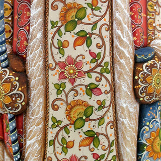 Treasured Trimming Santa Hand-Painted WOODCARVED Masterpiece by G. DeBrekht - Christmas Decor - 210111