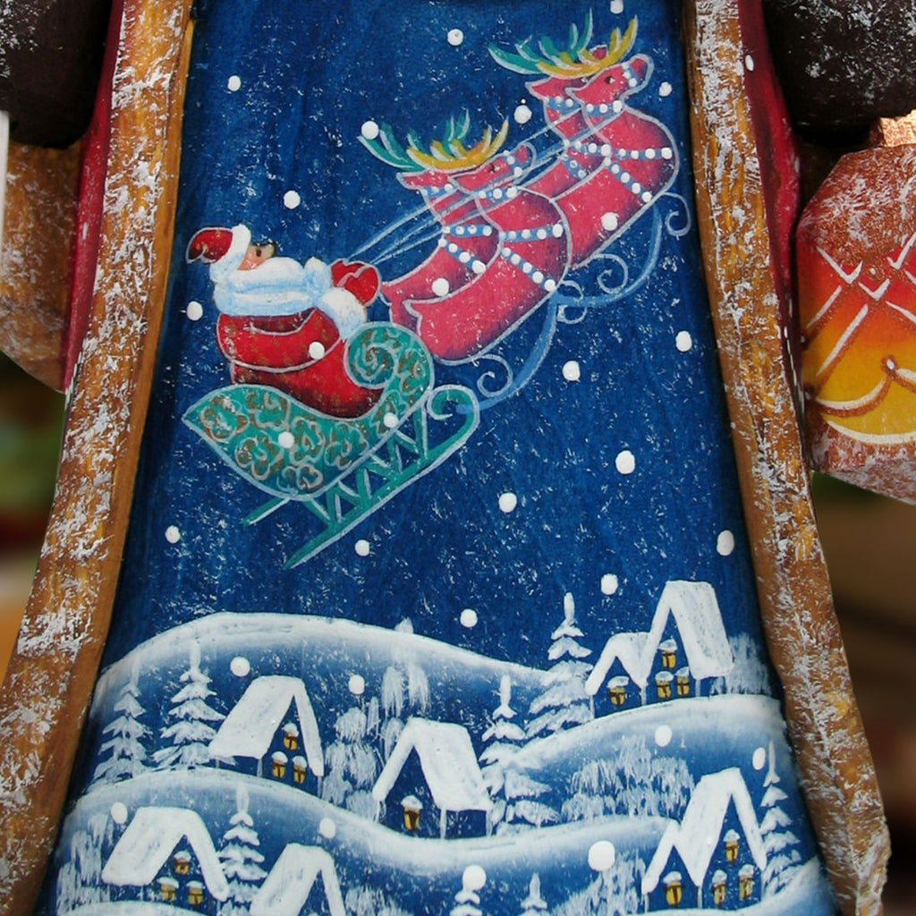 Up-Up Away Yuletide Hand-Painted WOODCARVED Masterpiece by G. DeBrekht - Christmas Decor - 8214832