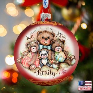 We Are the Family Bears Glass Ornament by Jamie Mills-Price - Christmas Decor - 71207-7703