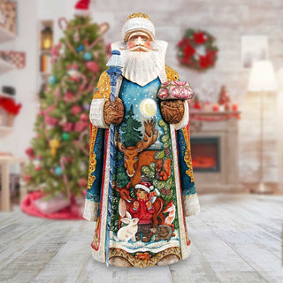 Remembering Everyone Santa Hand-Painted WOODCARVED Masterpiece by G. DeBrekht - Christmas Decor - 215610