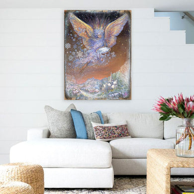 Snow Angel Fantasy Wooden Wall Art by Josephine Wall - Fantasy Decor - 852151-JW
