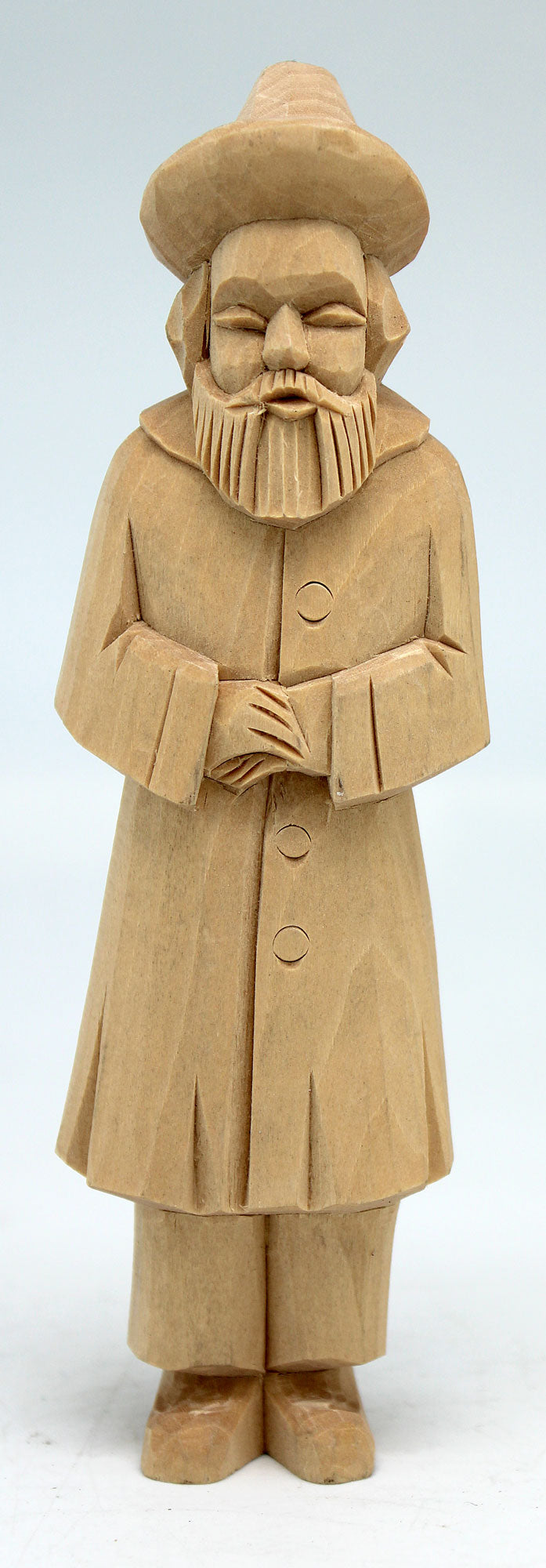 One-of-a-Kind Old Man Wood Carved Figurine 6