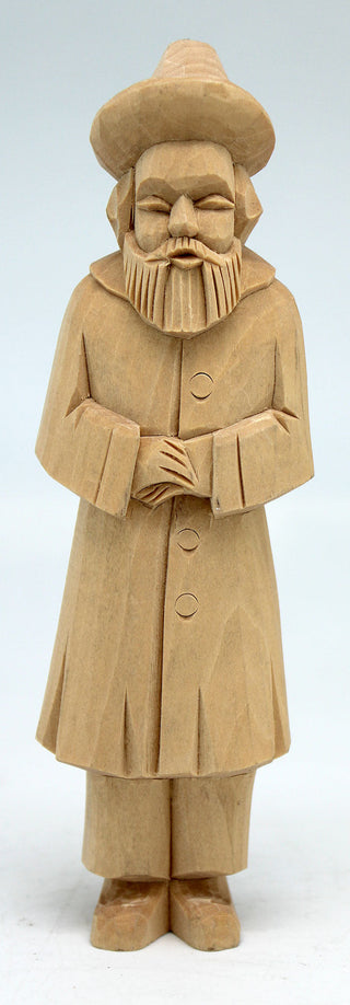 One-of-a-Kind Old Man Wood Carved Figurine 6