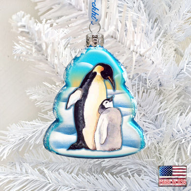 Penguin Family Mercury Glass Ornament by G. DeBrekht - Wildlife Holiday Decor - 771012