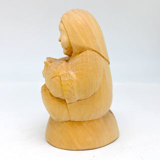 One-of-a-Kind Two Little Friends Wood Carved Figurine 6