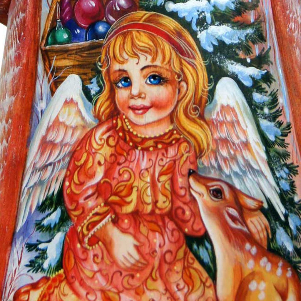 Little Angel Santa Hand-Painted WOODCARVED Masterpiece by G. DeBrekht - Christmas Decor - 241131 - SPECIAL ORDER *** PRE-ORDER - Handmade Just for You! ***
