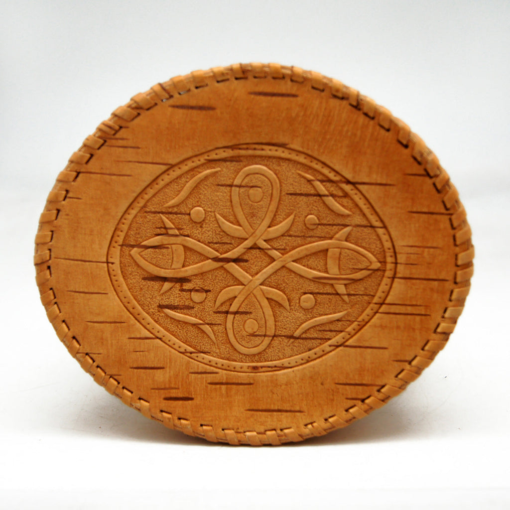 One-of-a-Kind Birch Bark Tree Oval Wooden Box 3
