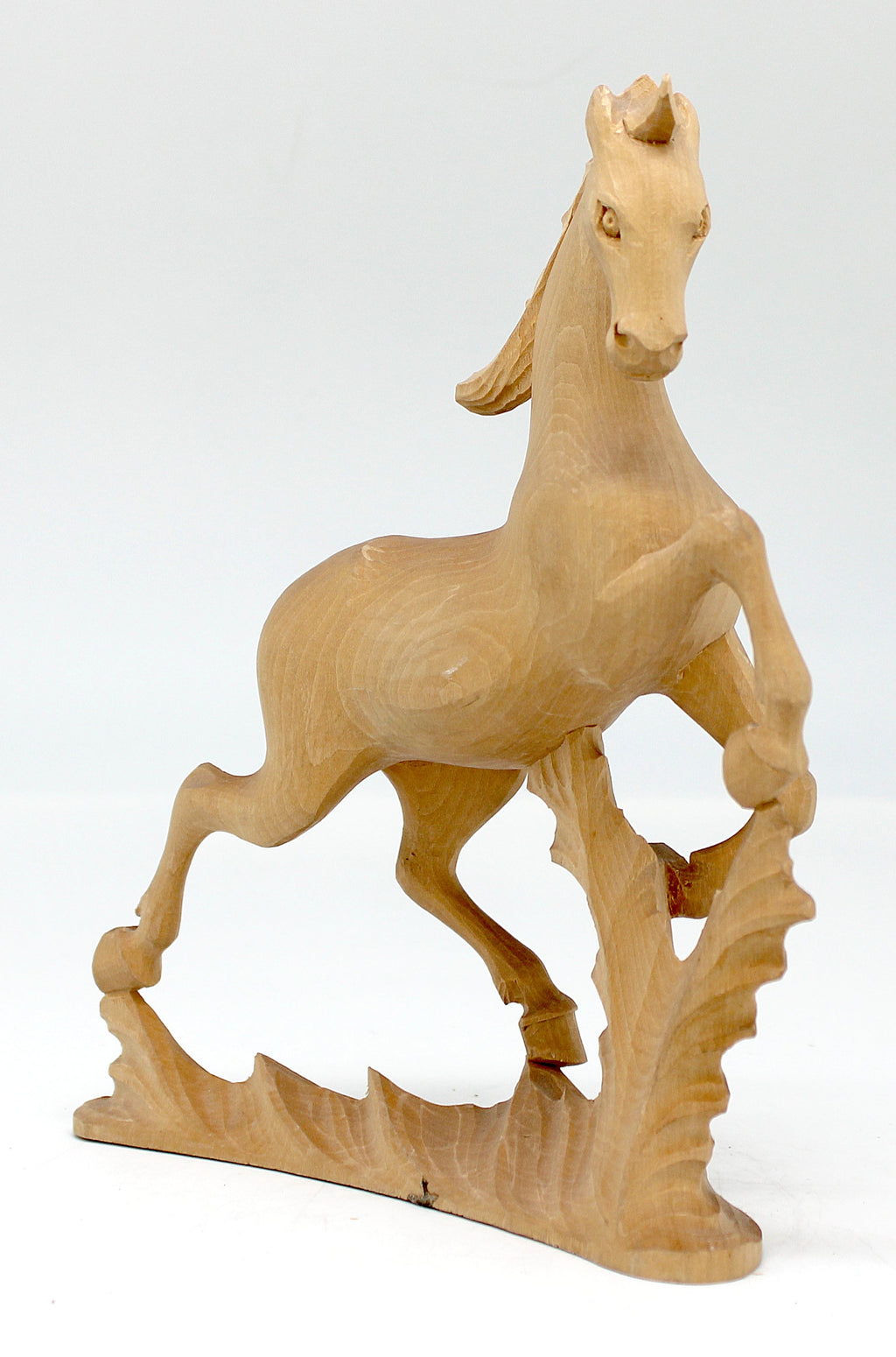 One-of-a-Kind Prancing Horse Wood carved Figurine 7