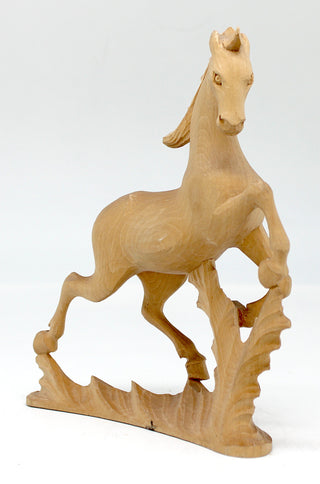 One-of-a-Kind Prancing Horse Wood carved Figurine 7