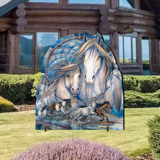 Mustangs Dream Catcher Journey Wildlife Outdoor Decor by J. Bergsma - Wildlife Holiday Decor - 8591637F-JB