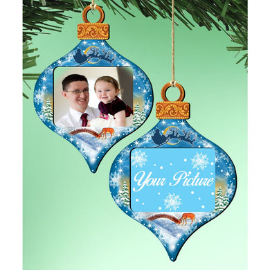 Coastal Drop Picture Frame Ornaments - Ornament for Photo - Coastal Holiday Decor - 8112182PF