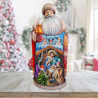 Angels Story Hand-Painted WOODCARVED Masterpiece by G. DeBrekht - Nativity Holiday Decor - L291833 - SPECIAL ORDER