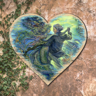 For the Love of a Mermaid Wall Hanger by Josephine Wall - Coastal Sea-Life Decor - 8472111H-JW