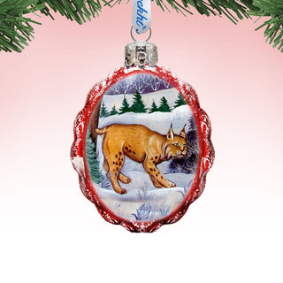 Bobcat Mercury Glass Ornament by G. DeBrekht - Wildlife Holiday Decor - 771034