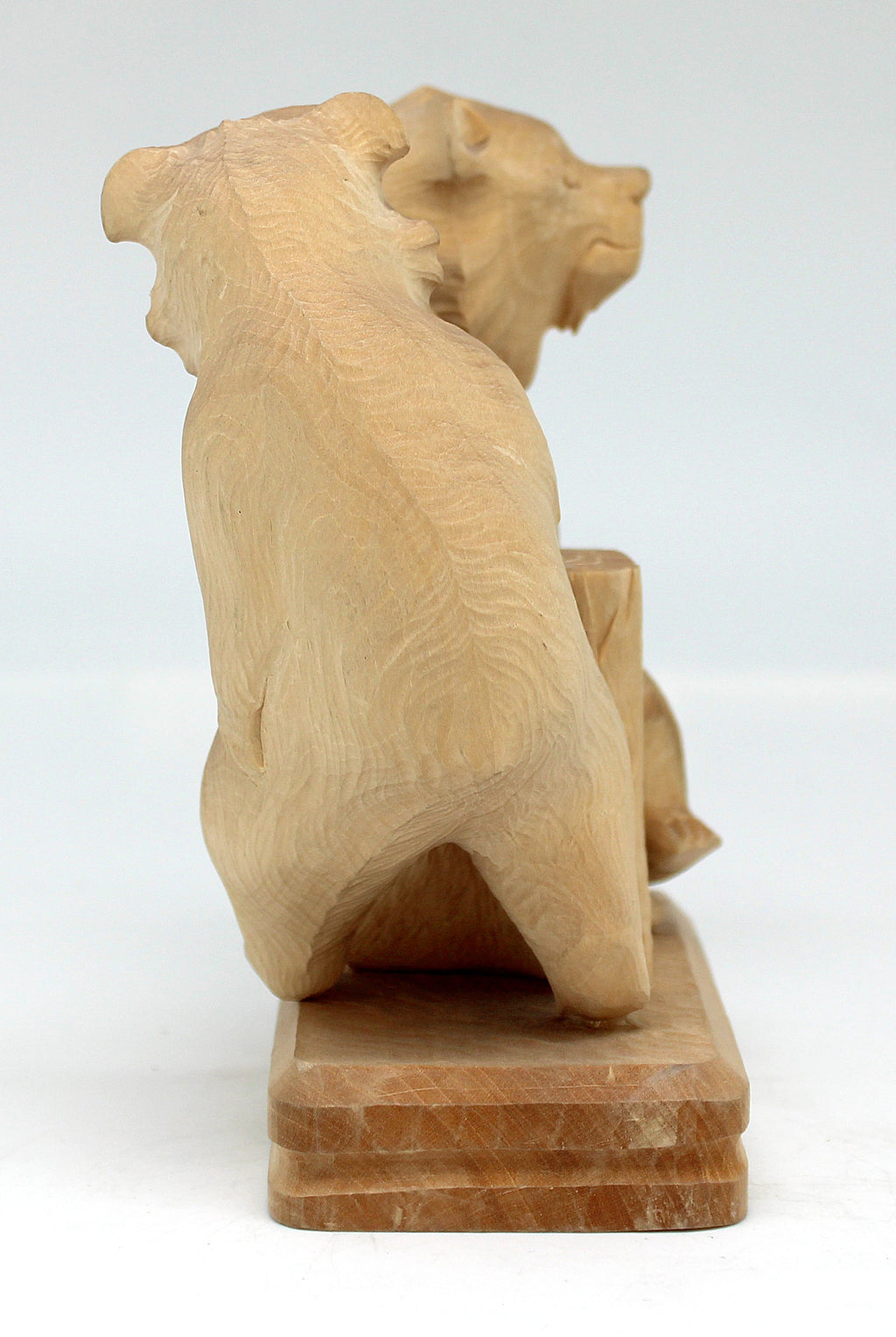 One-of-a-Kind Bear Arm Wrestling Wood carved Figurine 5