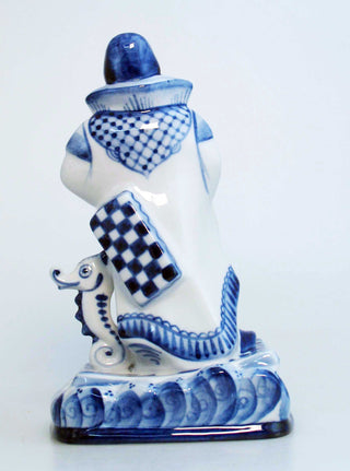 Gzhel Authentic Hand-Painted Fine Porcelain Decorative Blue and White Figurine by G DeBrekht