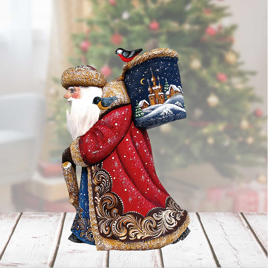 Treasure Backpack Hand-Painted WOODCARVED Masterpiece by G. DeBrekht - Christmas Decor - 821037 *** PRE-ORDER - Handmade Just for You! ***