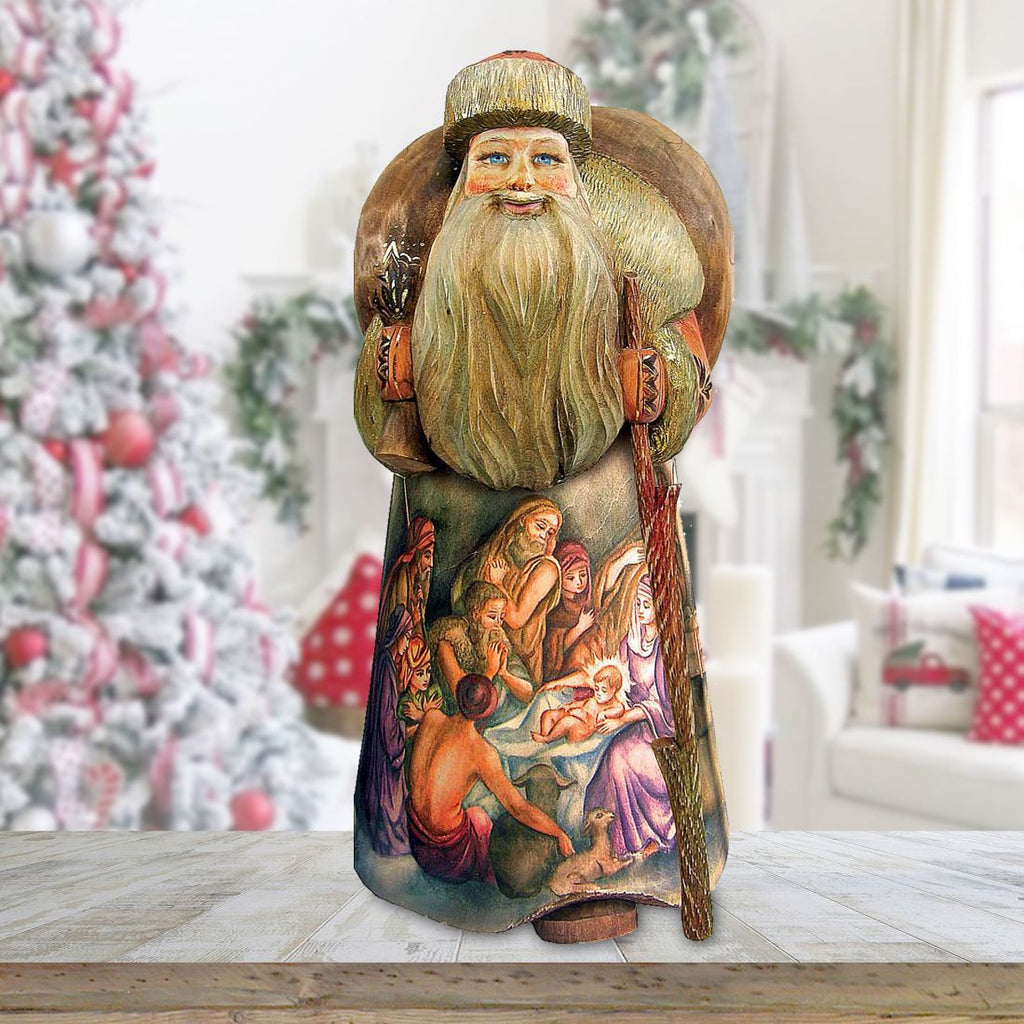 Nostalgic Nativity Hand-Painted WOODCARVED Masterpiece by G. DeBrekht - Nativity Holiday Decor - L291732 *** PRE-ORDER - Handmade Just for You! ***