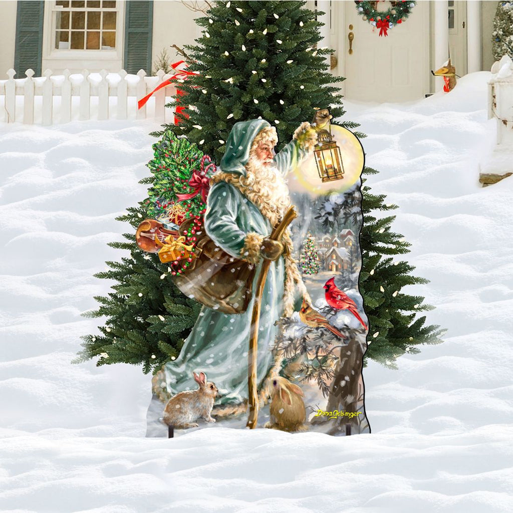 Saint Nicholas Christmas Outdoor Decor by D. Gelsinger - Christmas Santa Snowman Decor - 8461067F-DG