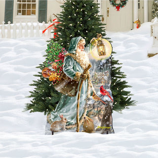 Saint Nicholas Christmas Outdoor Decor by D. Gelsinger - Christmas Santa Snowman Decor - 8461067F-DG