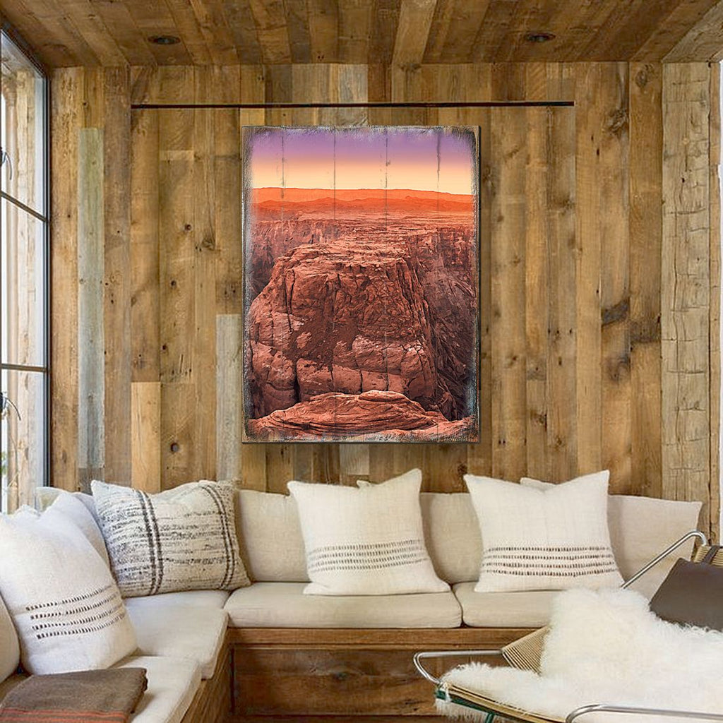 Canyon Dusk Art Wooden Wall Art by Nature Wonders - Nature Wildlife Decor - 95278B