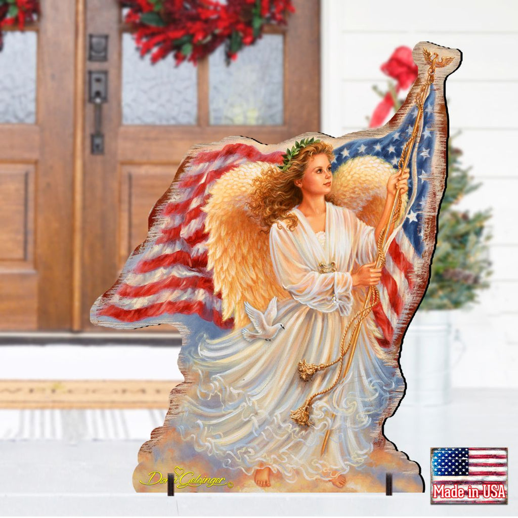 American Christmas Decor by D Gelsinger - Freedom Angel Holiday Outdoor Decor - 8461021F-0107