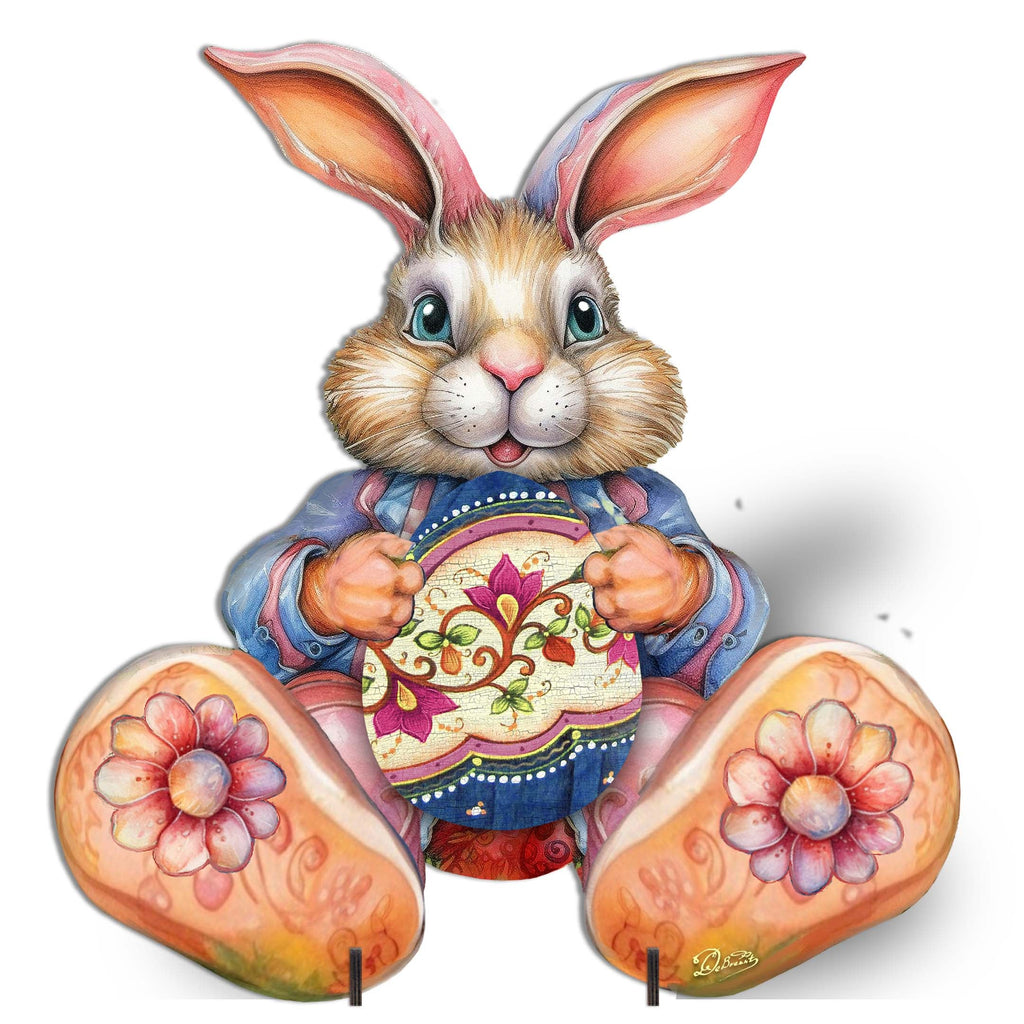 Easter Bunny Boy with Egg Easter Yard Sign by G. DeBrekht - Easter Spring Decor - 8652767F