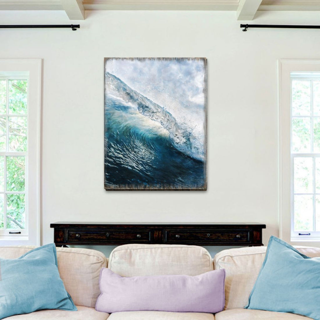Ocean Wave Art Wooden Wall Art by Nature Wonders - Nature Wildlife Decor - 95396B