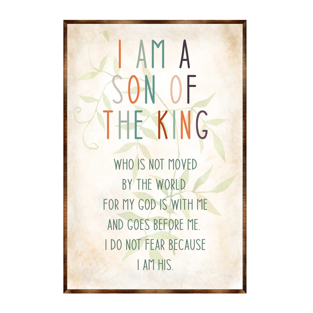 I Am a Son of the King - Wooden Religious art - Nursery wall art - Baby shower Gift - Contemporary decor - Religious wall art - 310341