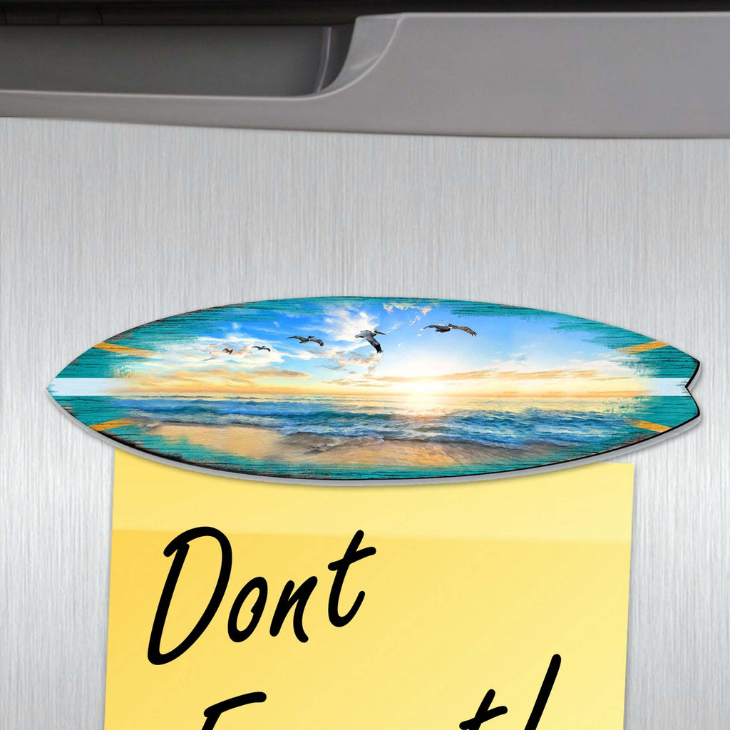 Surfboards Decorative Eco Wood Magnets Set of 6 by G. Debrekht - Coastal Decor - 8090066G-S6