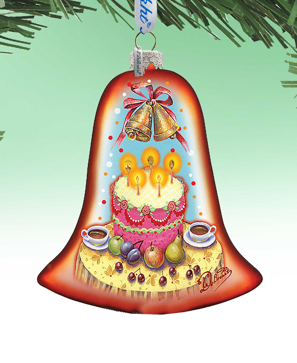 Celebration Bell Glass Ornament by G. DeBrekht - 752-003