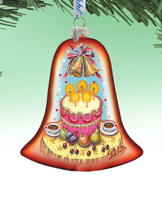 Celebration Bell Glass Ornament by G. DeBrekht - 752-003