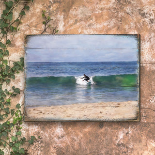 Surfer at the Shore Wooden Coastal Wall Art by Nature Wonders - Coastal Sea-Life Decor - 95227-2B
