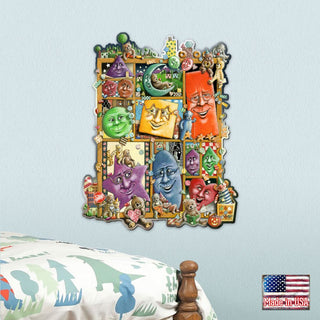 Shapes Whimsical Wall Art by Laura Seeley - Love Family Kids Decor - 8513013-LS