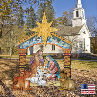 Holy Family Outdoor Nativity Set by G. DeBrekht - Nativity Holiday Decor - 8114030FS
