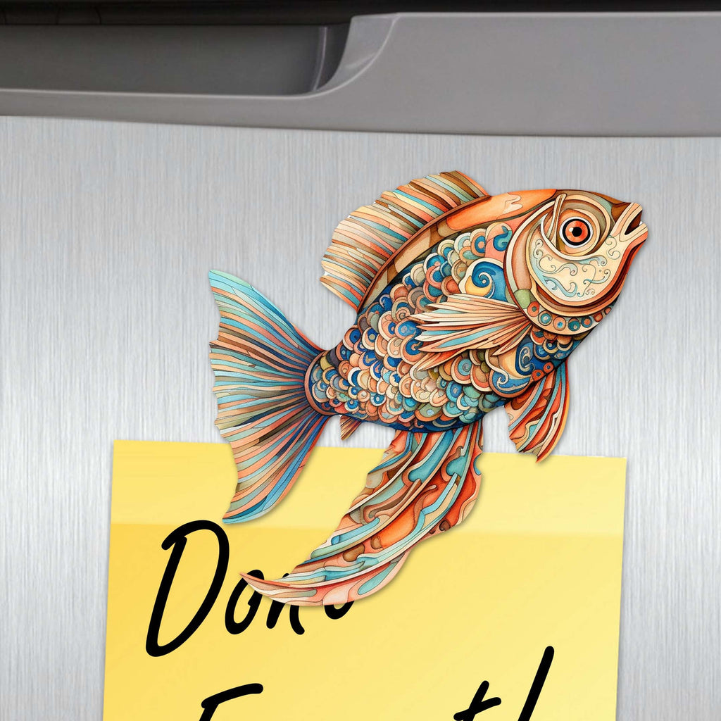 Coastal Fish Decorative Eco Wood Magnets Set of 6 by G. Debrekht - Coastal Decor - 8090034G-S6