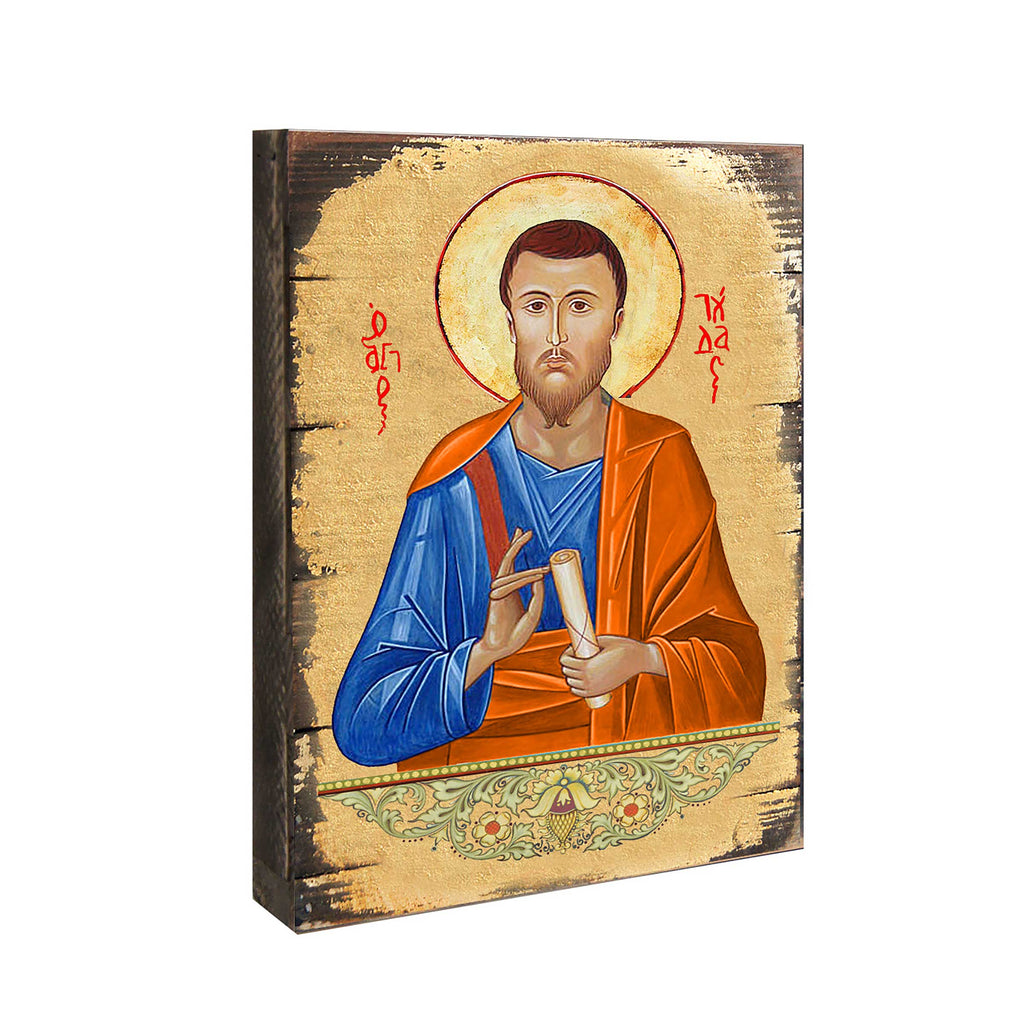 Saint Jude Wooden Gold Plated Religious Christian Sacred Icon - Inspirational Icon Decor - 85036