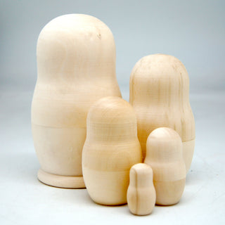 Make It Take It 5 Piece Wooden Matreshka Nesting Doll by G. DeBrekht - - U5N-MD