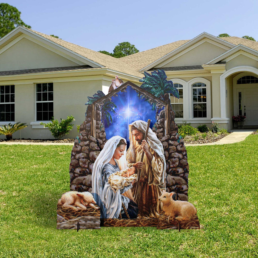 Glory to God Nativity Life Size Oversized Outdoor Decor by D. Gelsinger - Nativity Holiday Decor - 8461010F-S4-DG-XXLG