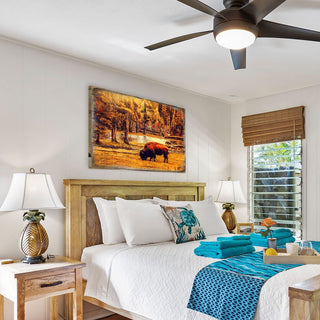 Bison Art Wooden Wall Art by Nature Wonders - Nature Wildlife Decor - 95293B