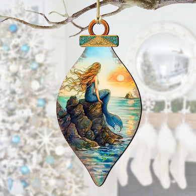 Mermaid Coastal Wooden Ornaments by G. DeBrekht Coastal Holiday Decor - 8688169