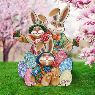 Drucker Easter Family Easter Yard Sign by G. DeBrekht - Easter Spring Decor - 8154420-2F