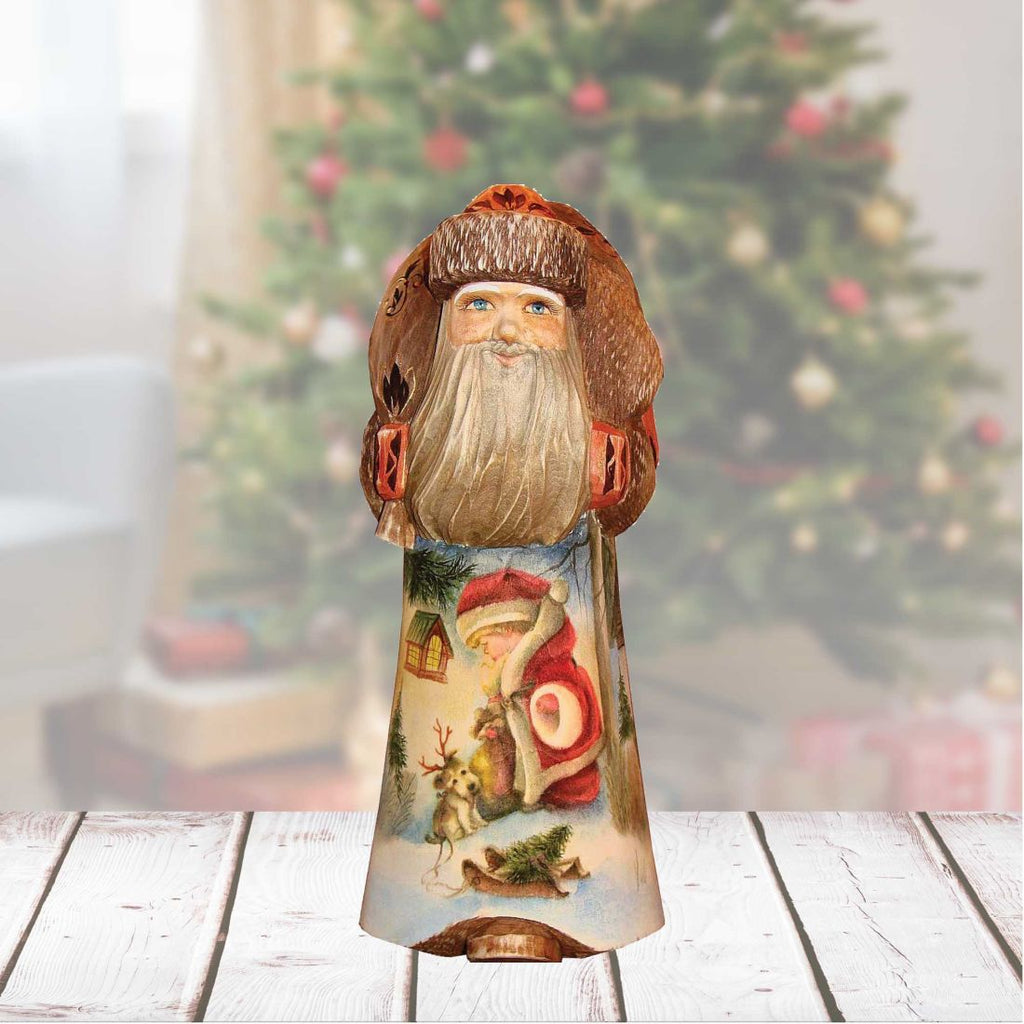 Christmas Fun Santa Hand-Painted WOODCARVED Masterpiece by G. DeBrekht - Christmas Decor - 291717