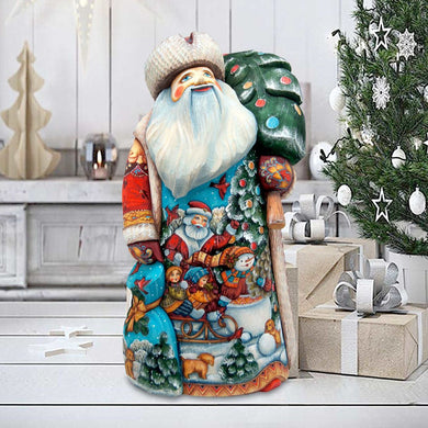 Santa Helpers Hand-Painted WOODCARVED Masterpiece by G. DeBrekht - Christmas Decor - 241134