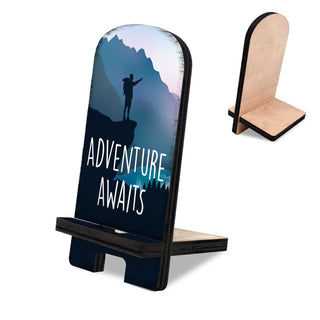 Adventure Awaits Cell Phone Stand Family Decor - Wood Mobile Tablet Holder Charging Station Organizer - 892068